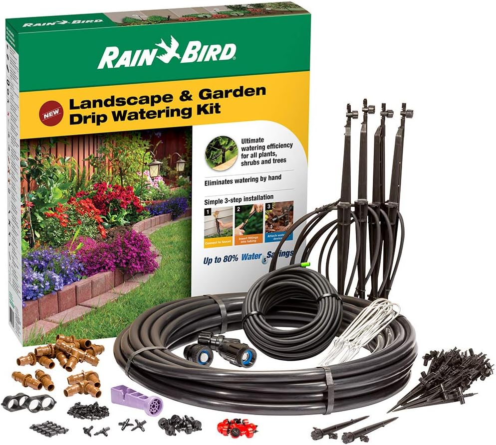 Rain Bird LNDDRIPKIT Drip Irrigation Landscape Watering Kit