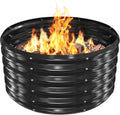 Metal Fire Pit Ring 32 in Diameter - Durable 0.8 mm Galvanized Ring