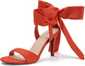 Trary Lace Up Strappy Heels for Women - 3.5in Kitten Heel
