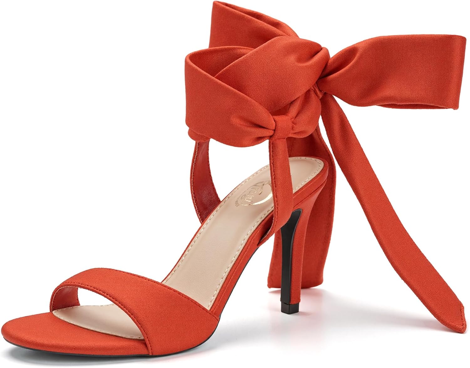 Trary Red Heels for Women - Stylish Lace Up Chunky Sandals