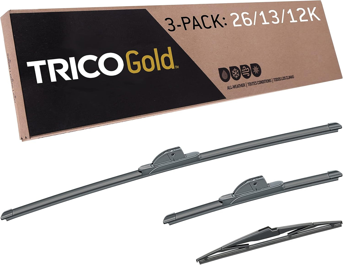 TRICO Gold 3-Piece All-Weather Wiper Blade Kit for Hyundai