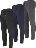 3 Pack Mens Joggers with Pockets - Everyday Athletic Comfort