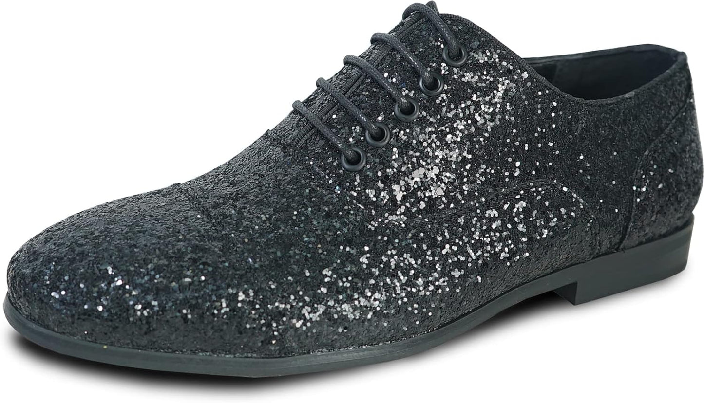 Brilliant Glitter Men Dress Shoe Prom Slip-on Loafer Oxford