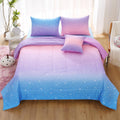 Queen Girls Comforter Set 6 Piece Bed in A Bag - Colorful Moon & Stars