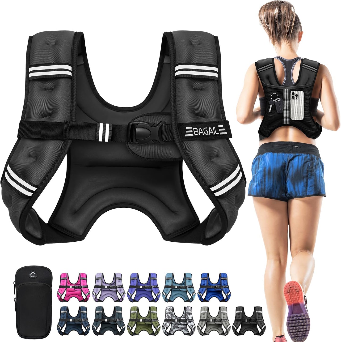 BAGAIL Weighted Vest for Walking & Weight Loss - Versatile Gear