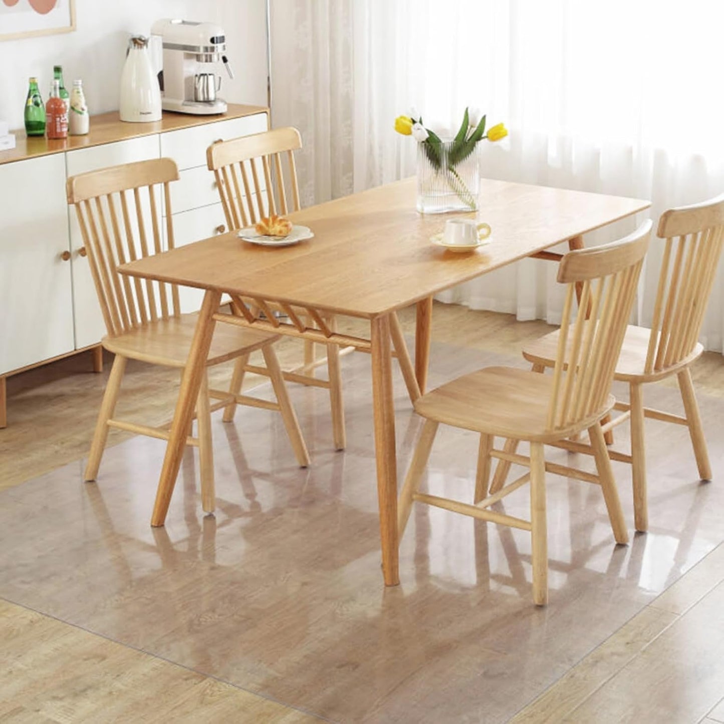Clear Chair Mat for Hardwood Floors - 48 x 72 Inch Protector