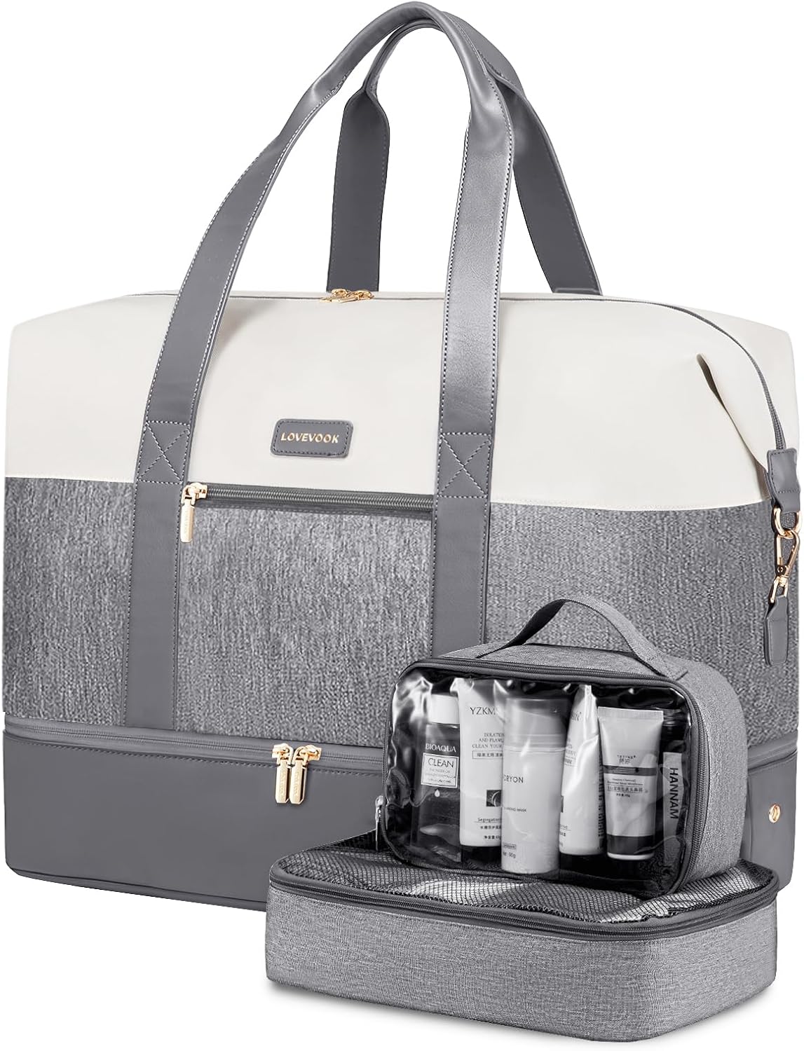Weekender Bag for Women with Packing Cubes and Shoe Compartment
