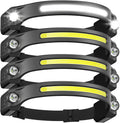 LED Headlamp Rechargeable with Sensor and Wide Beam - Bright Flood