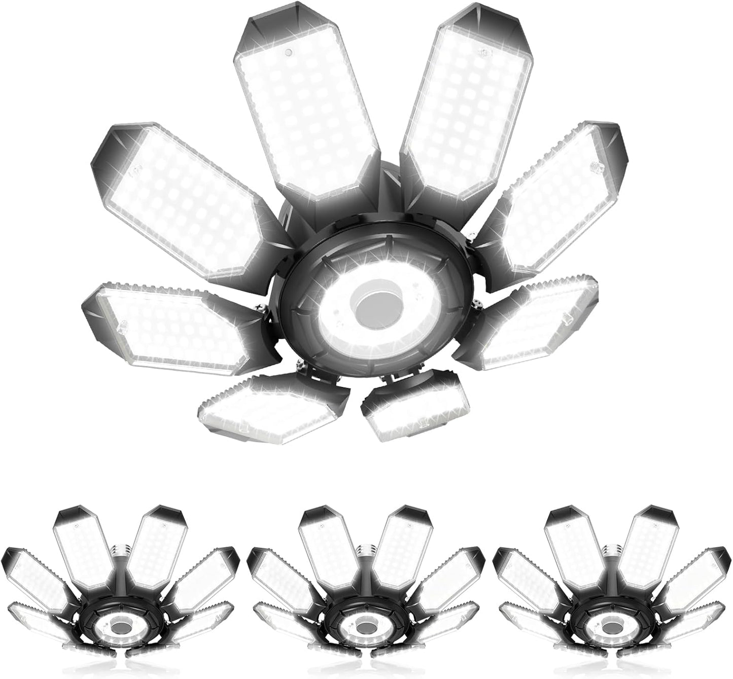 Super Bright LED Garage Ceiling Lights with Adjustable Panels