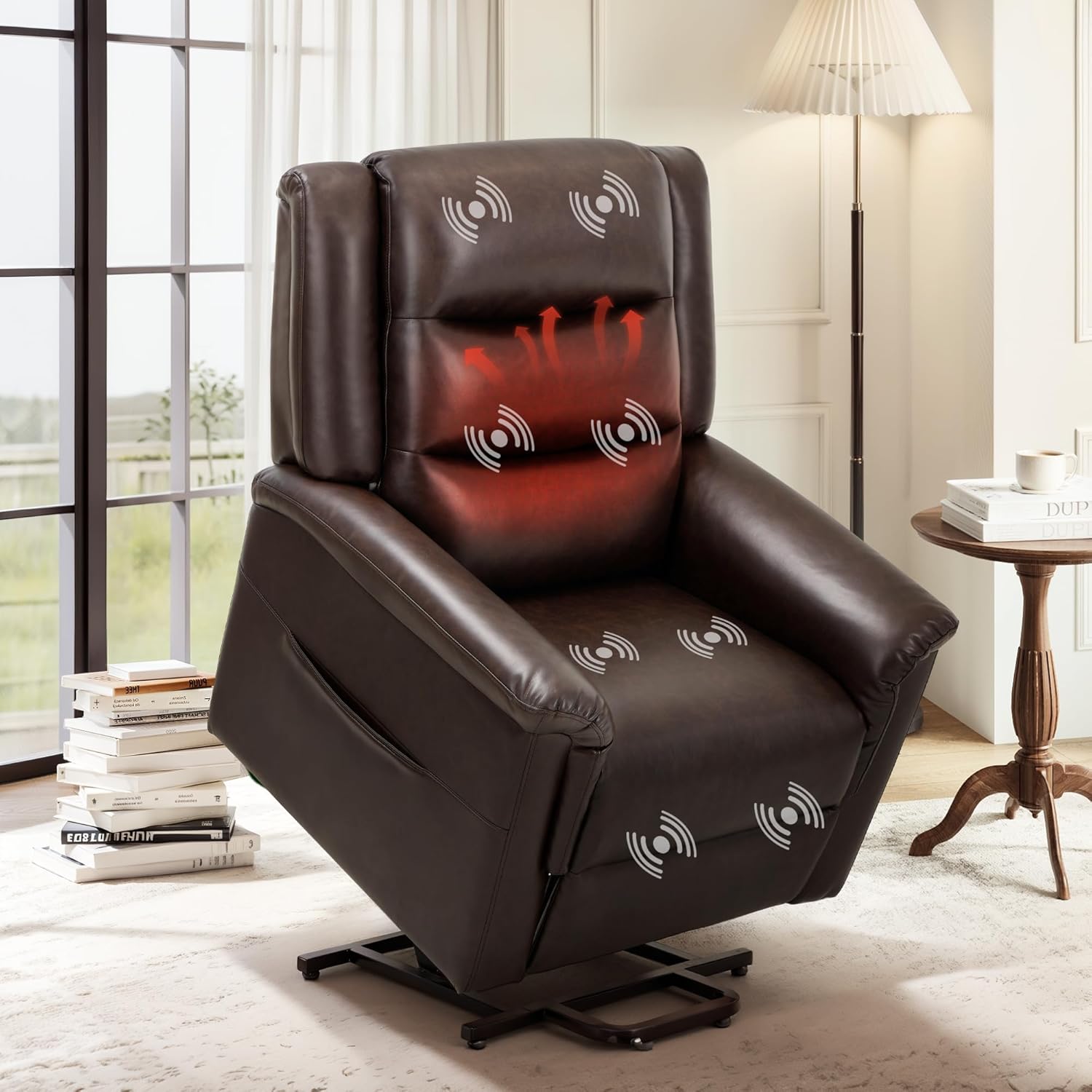 COLAMY Electric Lift Chair: Massage & Heat Deluxe