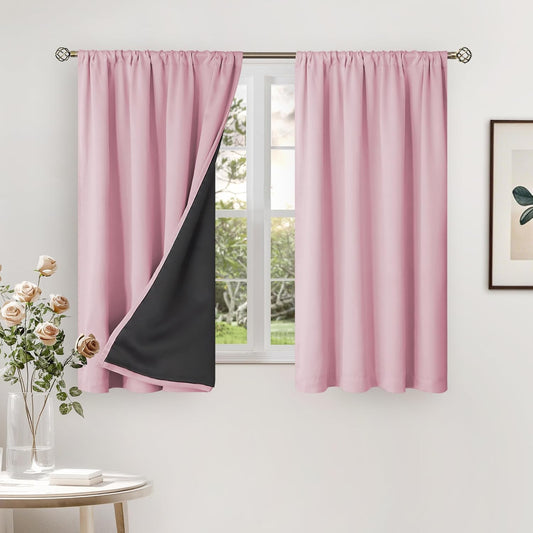 BGment Pink Blackout Curtains for Nursery - Thermal Insulated