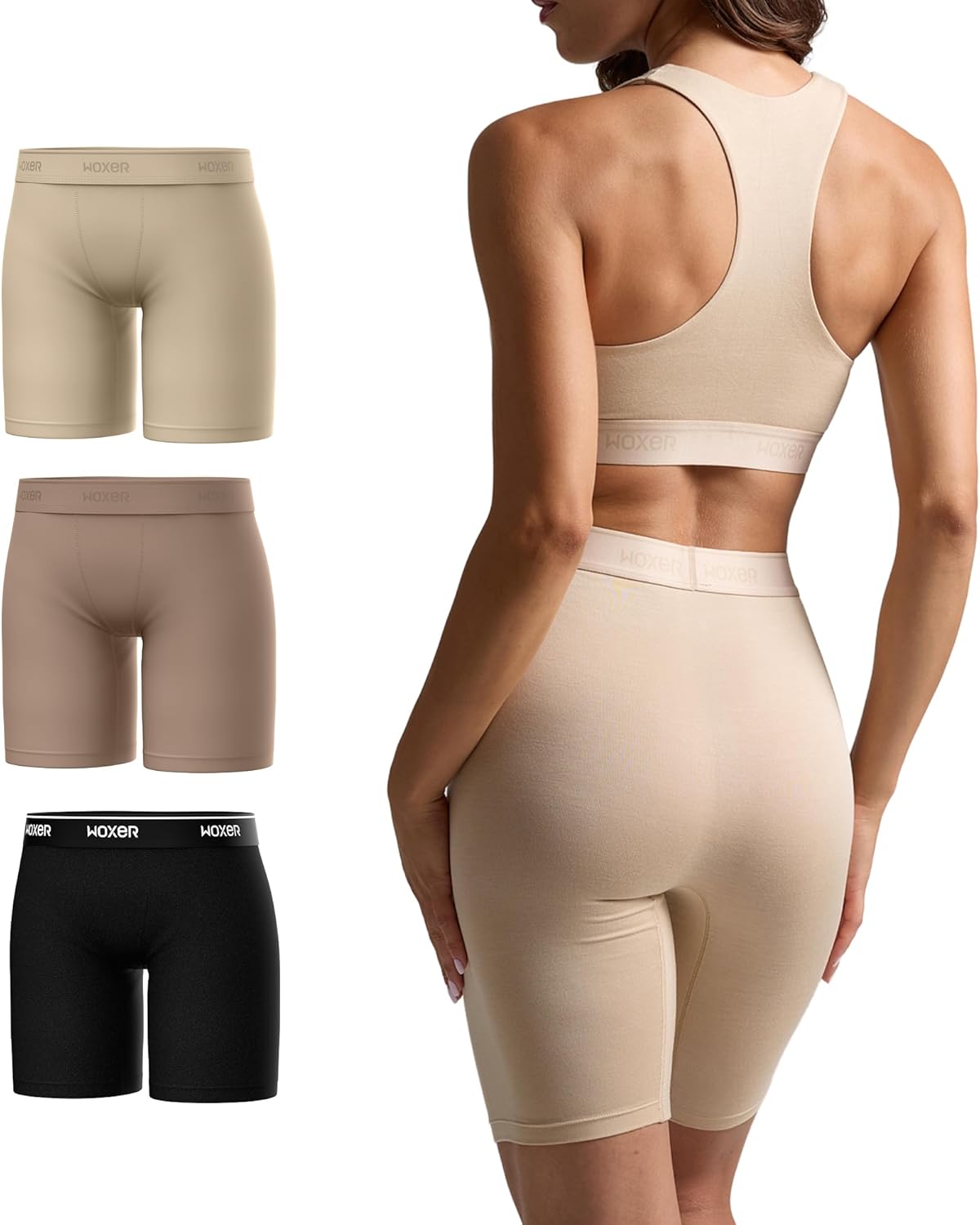 Woxer Womens Boxers - Comfortable 9in Boy Shorts for Women