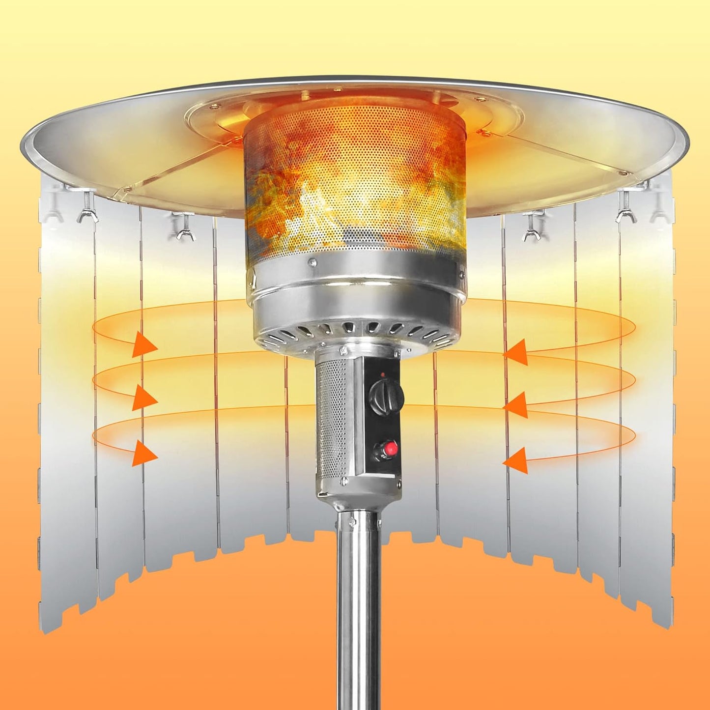 Hualedi Propane Heater Shield - Energy Saving Windshield