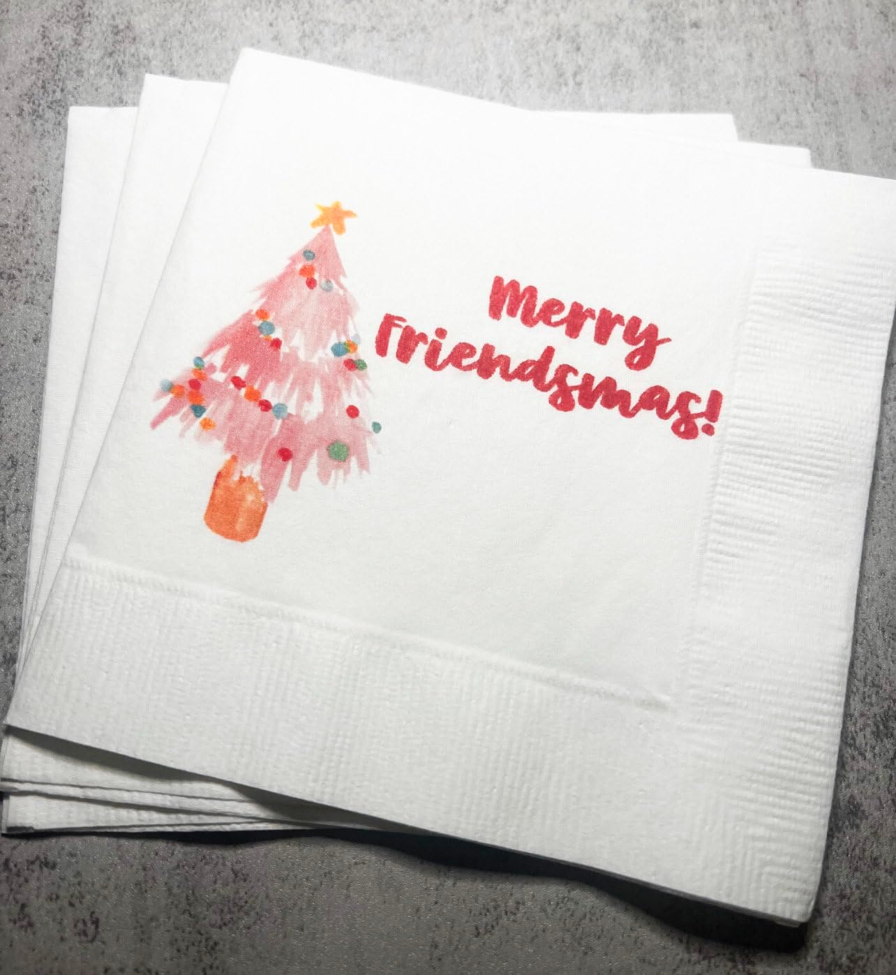 Funny Friendsmas Cocktail Napkins - Set of 25