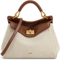 JW PEI Lucia Classic Croc-Embossed Faux Suede Top Handle Bag - Chic
