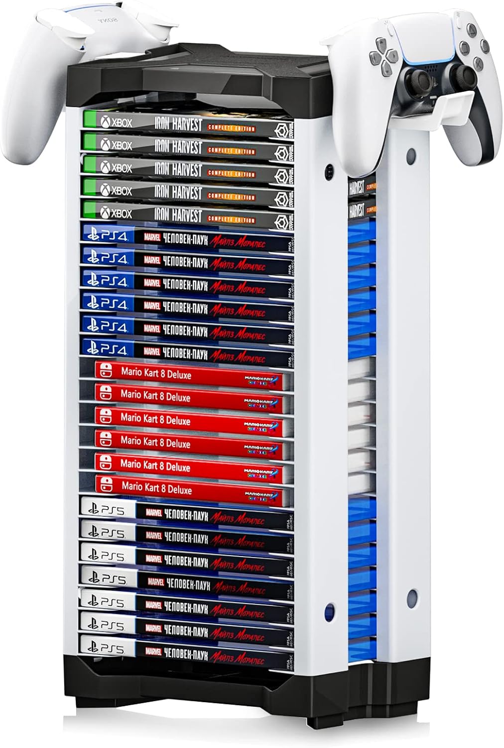 Nargos Video Game Storage Tower: Organize 23 Game Cases & Discs!