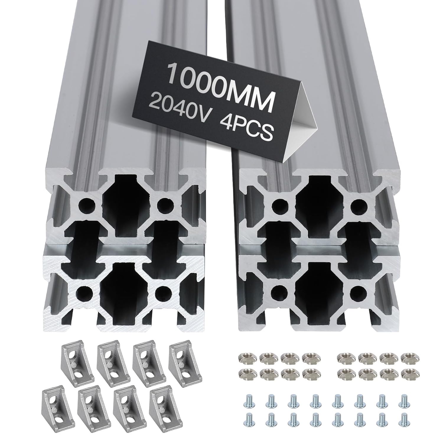 4pcs 1000mm V Slot 2040 Aluminum Extrusion for 3D Printers