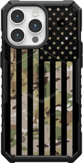 Subdued US Flag Over Multicam Scorpion Case for iPhone 15 Pro Max