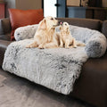 Calming Dogs/Cats Bed Mat 41in x 37in Gradient Gray - Plush Waterproof