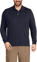 Men's Long Sleeve Supima Cotton Polo Shirt - Premium American-Grown
