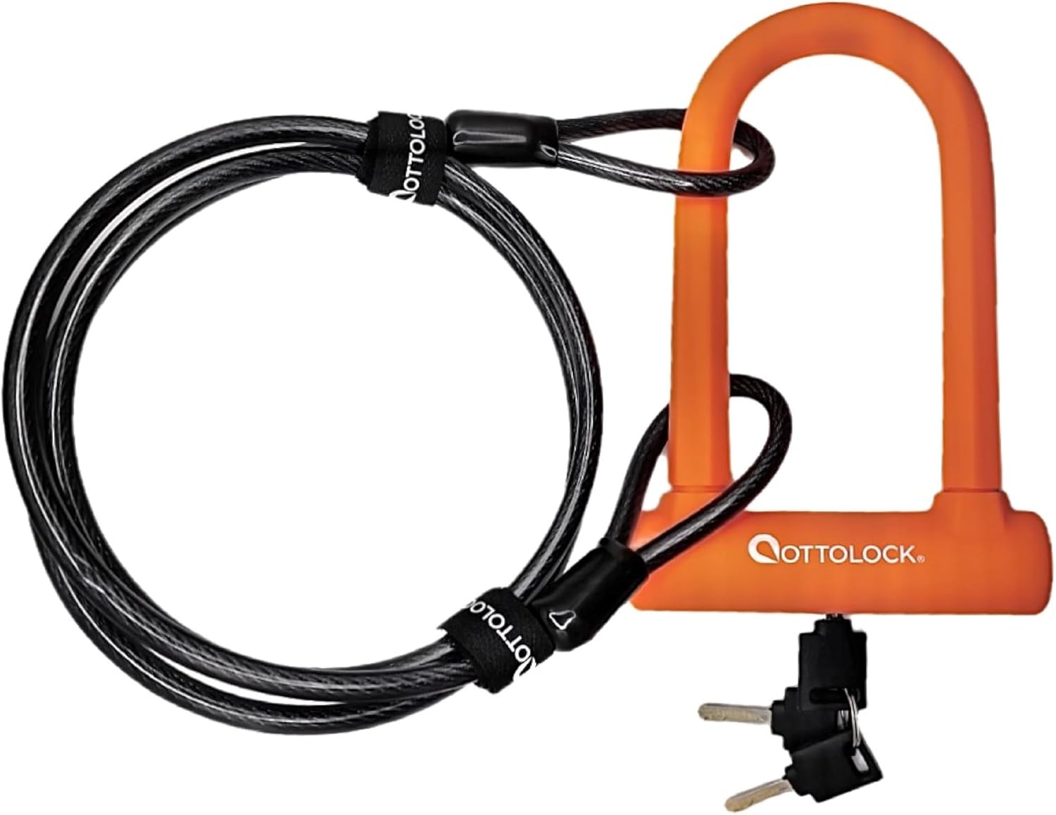 OTTOLOCK Sidekick Compact U-Lock and Cable Bundle for Bikes