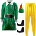 Elf Costume for Men Green Halloween Cosplay Costume - Cozy Zipper Set