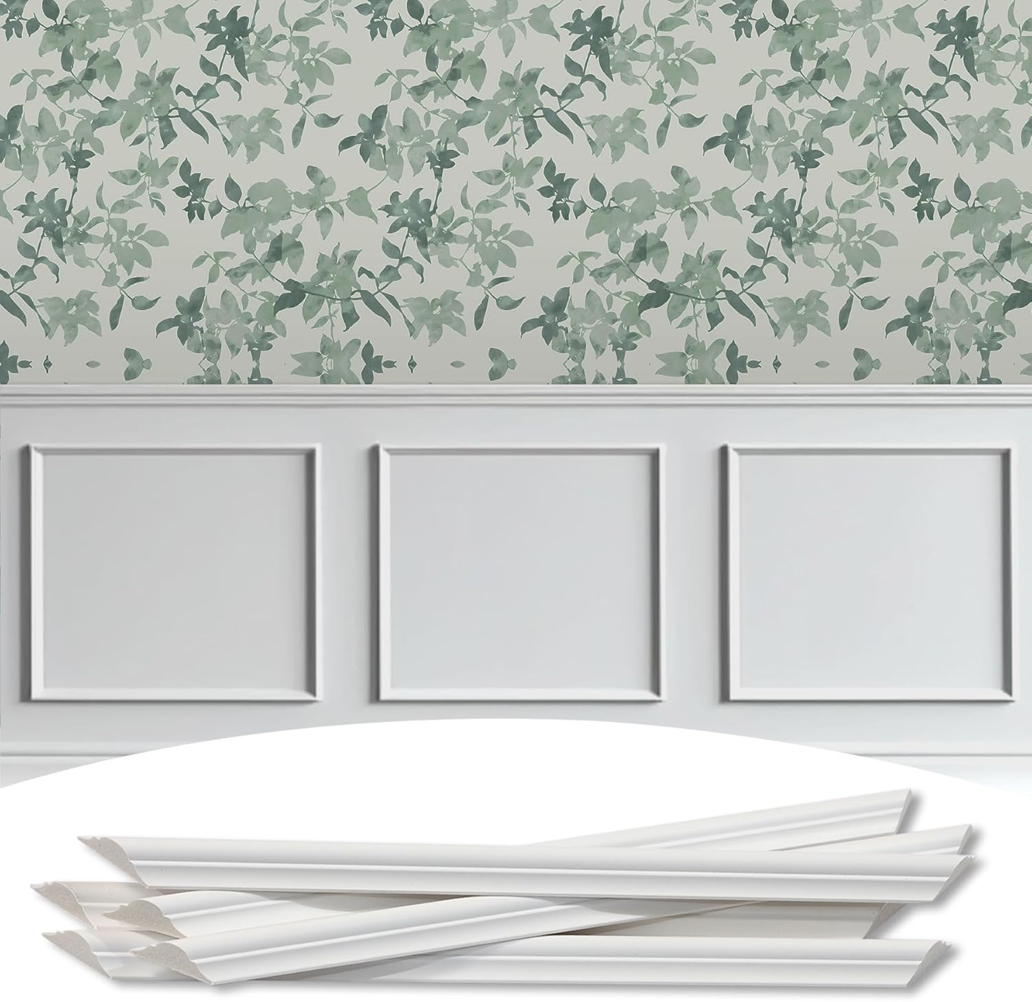 3-Frame 24in x 24in Premade Accent Wall Molding Kit for Decor
