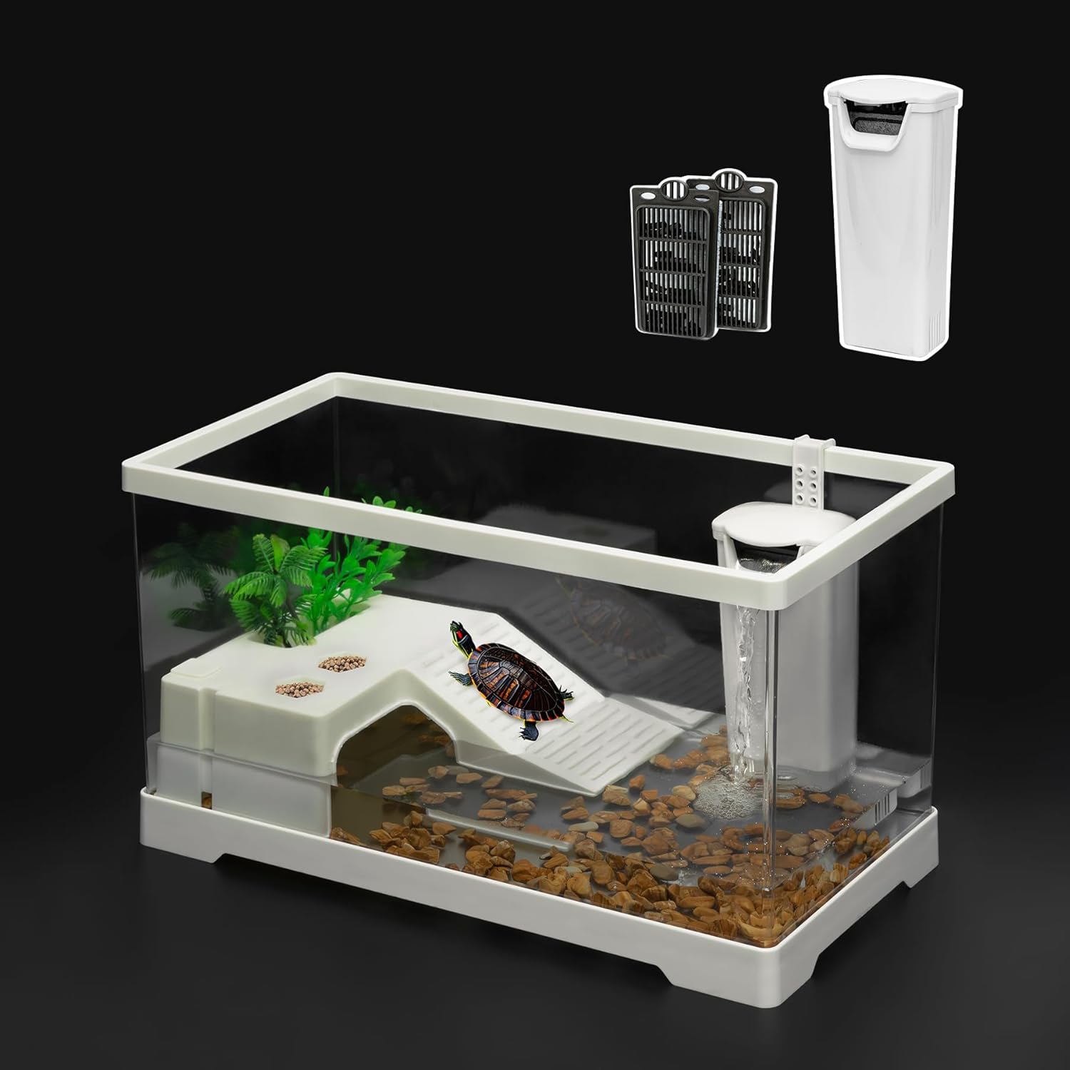 PC Turtle Tank Starter Kit for Baby Tortoises and Fishes