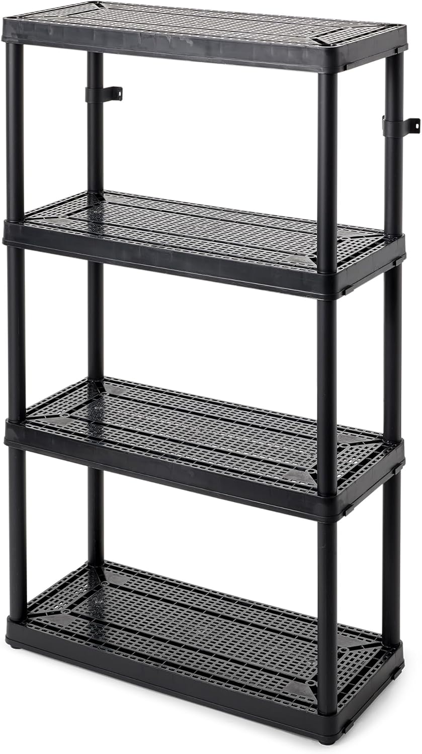 Gracious Living 4 Shelf Ventilated Storage Unit for Home & Garage