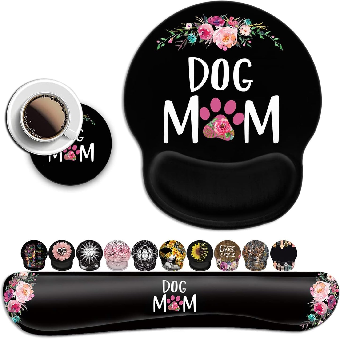 Dog Mom Gel Wrist Rest Mousepad