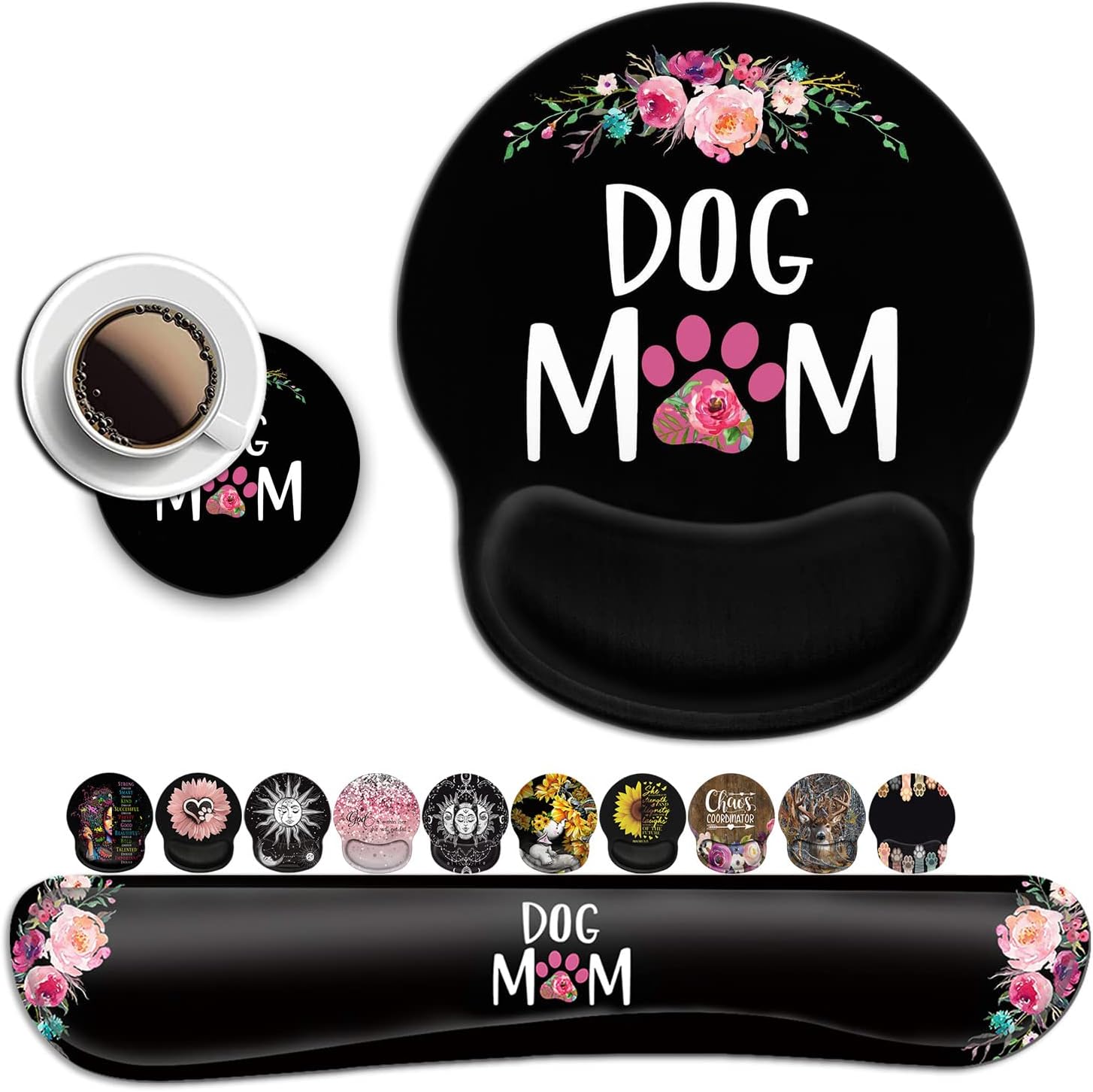Dog Mom Gel Wrist Rest Mousepad