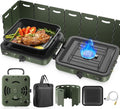 Camping Stove 2 Burner Propane Stove With Grill - Portable 17,000 BTU