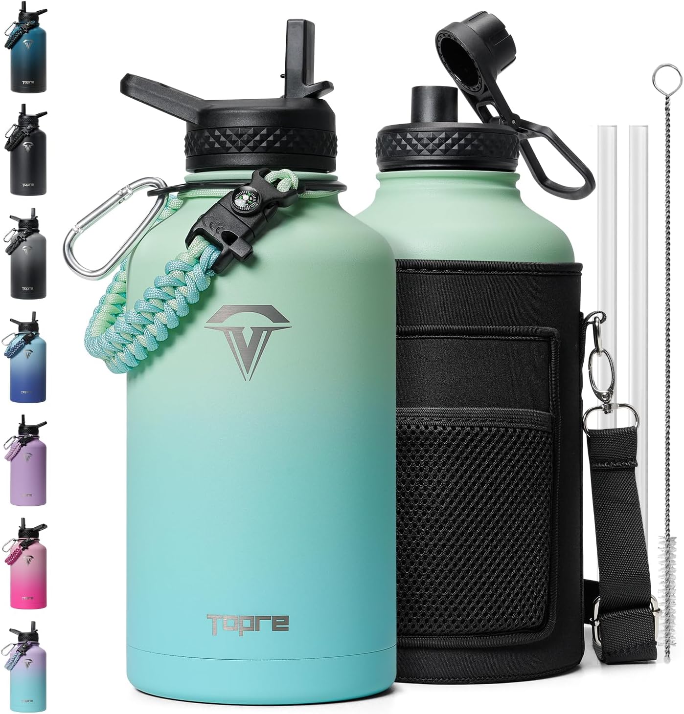 64oz Insulated Water Bottle - Durable Stainless Steel Flask