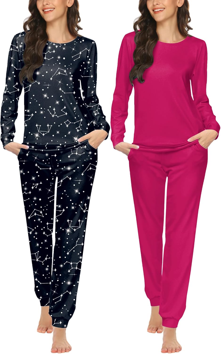 Ekouaer 2 Pack Women's Pajama Set for Ultimate Comfort