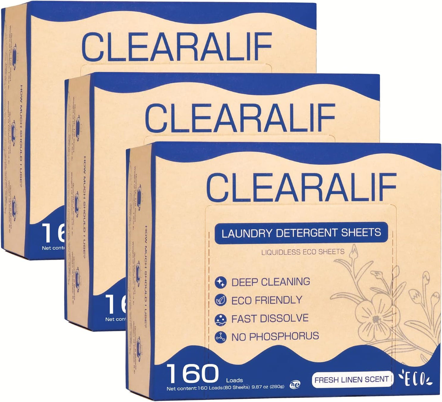 480 Load Eco-Friendly Laundry Sheets by CLEARALIF
