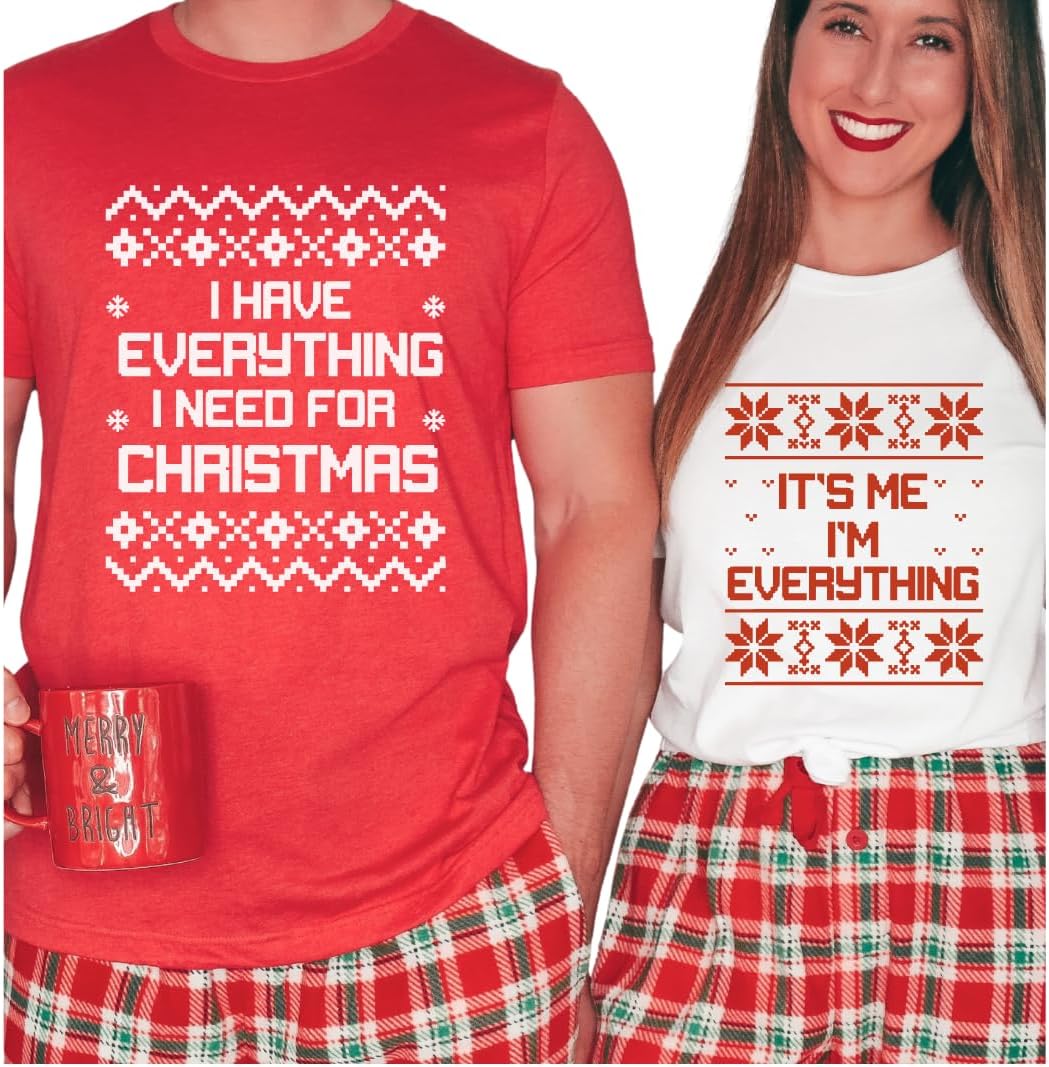 Cute Couples Matching Christmas Shirts for Him and Her 2024