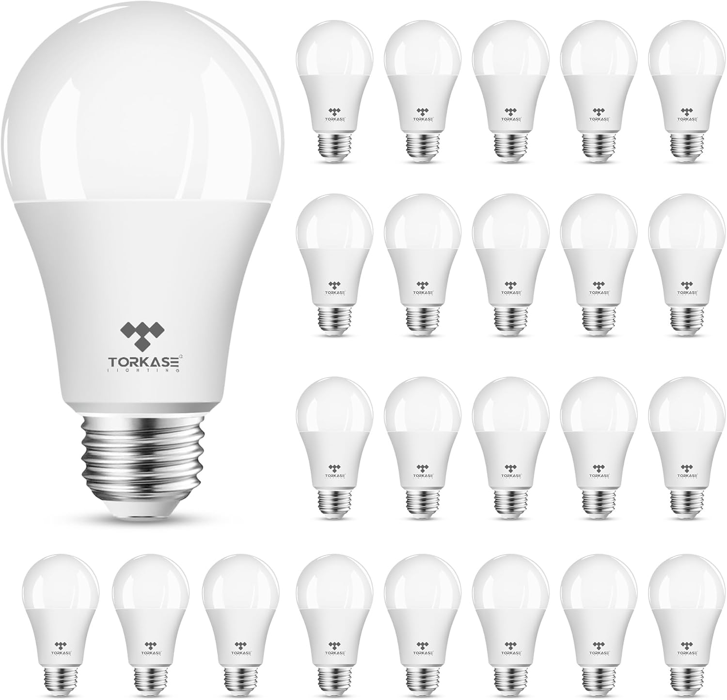 Torkase A19 LED Light Bulbs 100 Watt Equivalent for Brightness