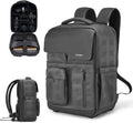 Waterproof Camera Backpack PU Leather with Tripod Holder - Travel