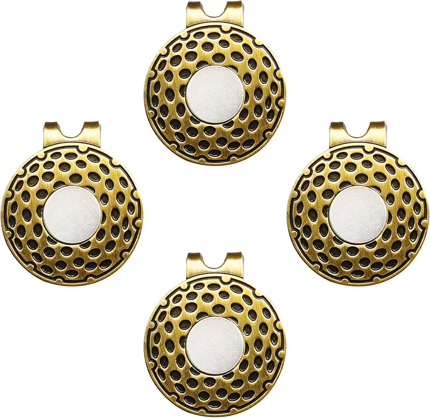 Magnetic Golf Hat Clips - Keep Your Ball Markers Handy! (Black/Bronze)