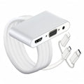 3-in-1 USB C to HD/VGA/Audio Adapter - Screen Mirroring Cable 1080P