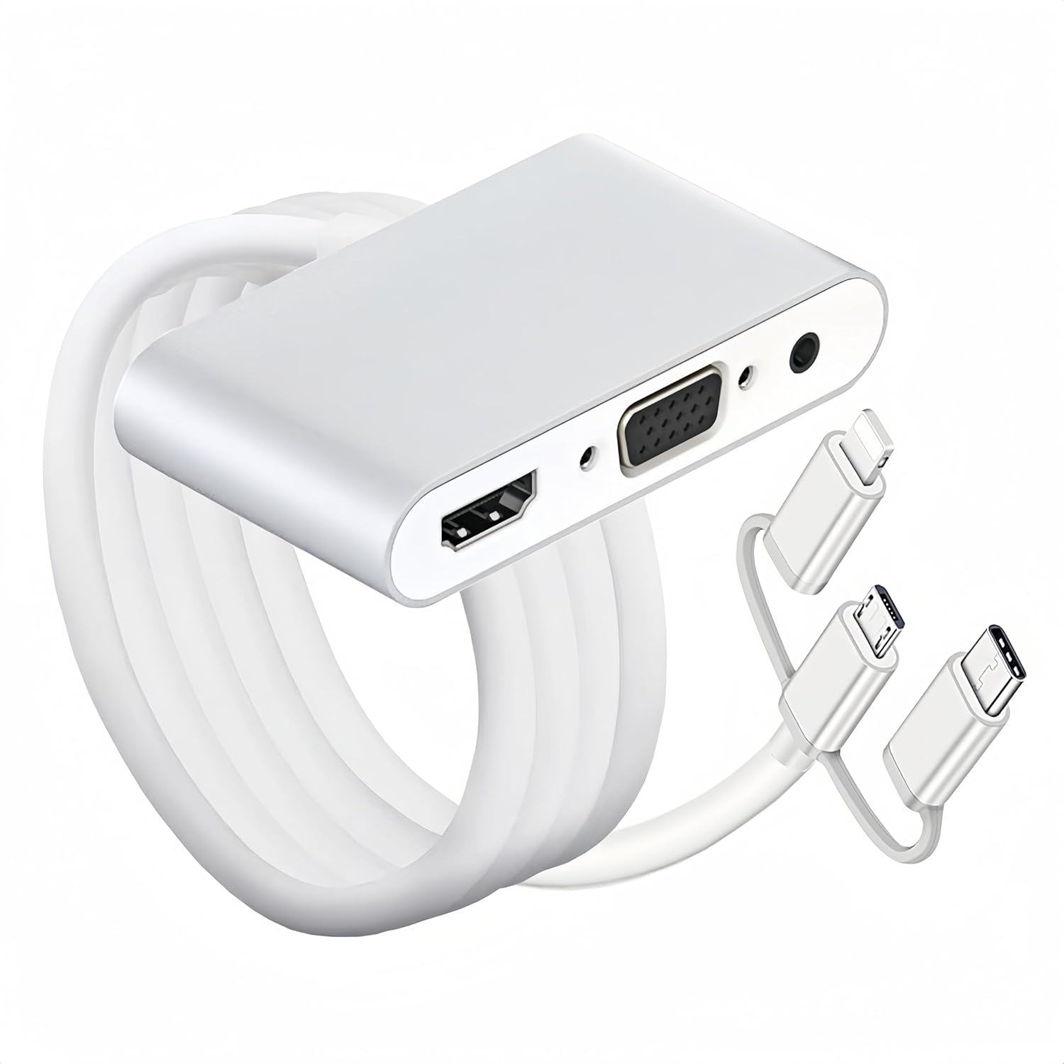 3-in-1 USB C to HD/VGA/Audio Adapter for Screen Mirroring