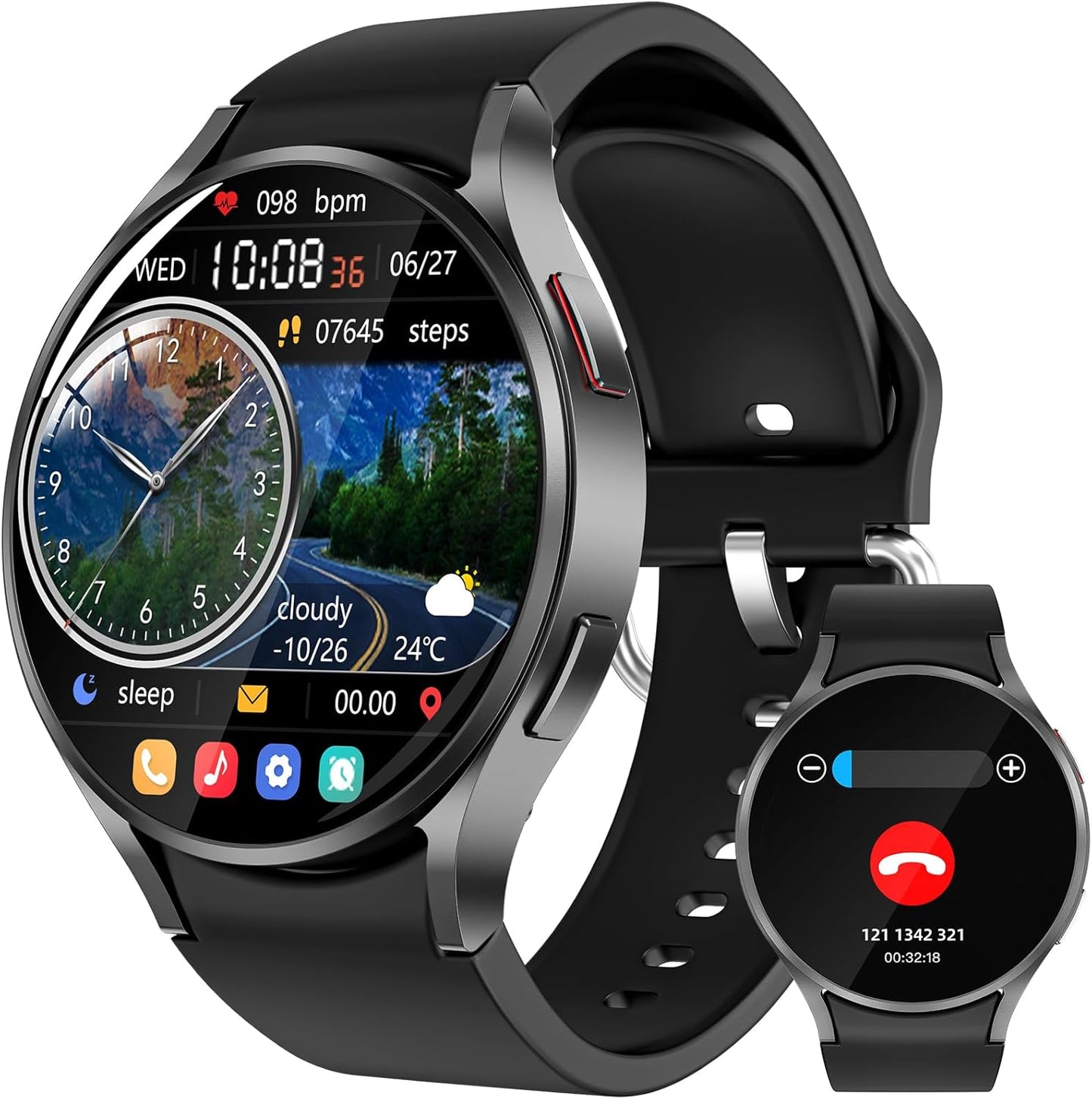 Bluetooth Call Smart Watch: Fitness Tracker, Waterproof, Sleep Monitor