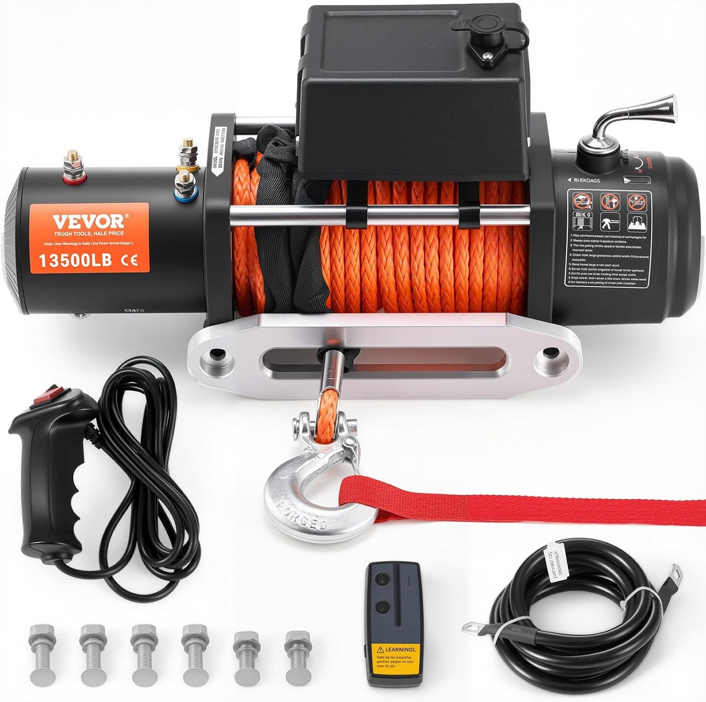 VEVOR 13,500 lb Electric Truck Winch for Off-Road Recovery
