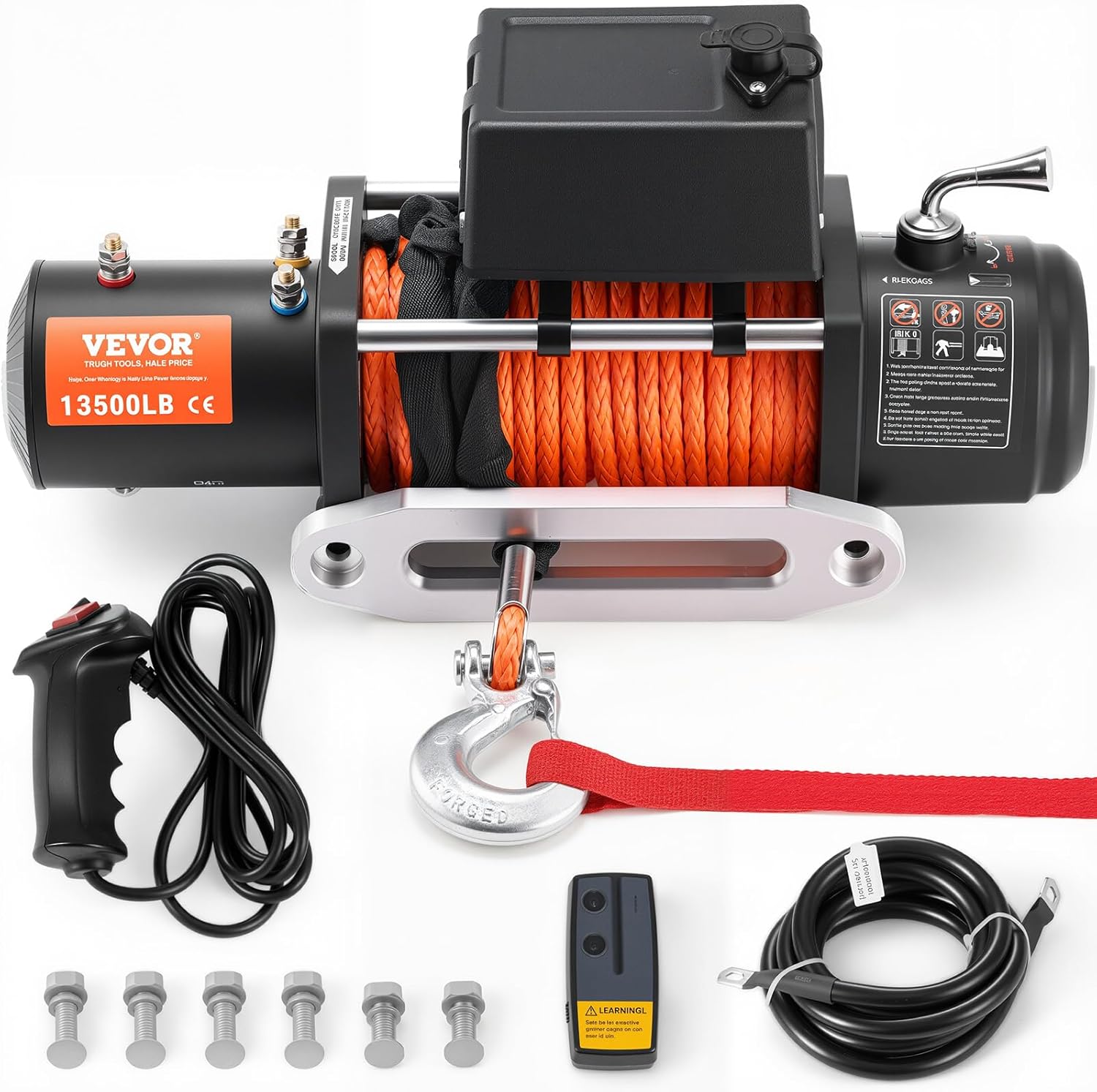 VEVOR 13,500 lb Electric Truck Winch for Off-Road Recovery