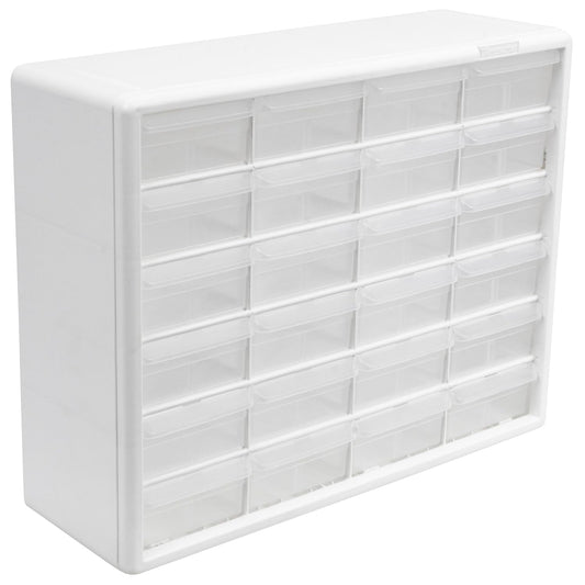 24-Drawer Plastic Storage Cabinet for Garage and Home Organization