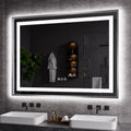 48in x 36in LED Bathroom Mirror with Brushed Nickel Frame - Stepless