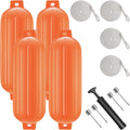 8.5 x 27 in Twin Eyes Ribbed Boat Fenders 4 Pack - Reliable Dock