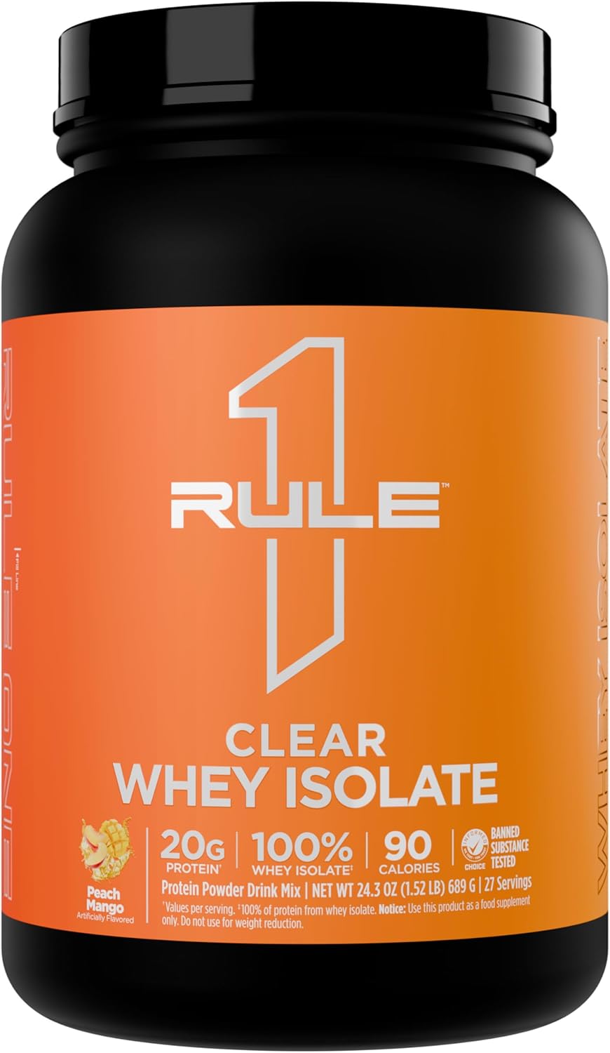 Rule 1 Clear Whey Isolate - Refreshing Peach Mango Protein Drink