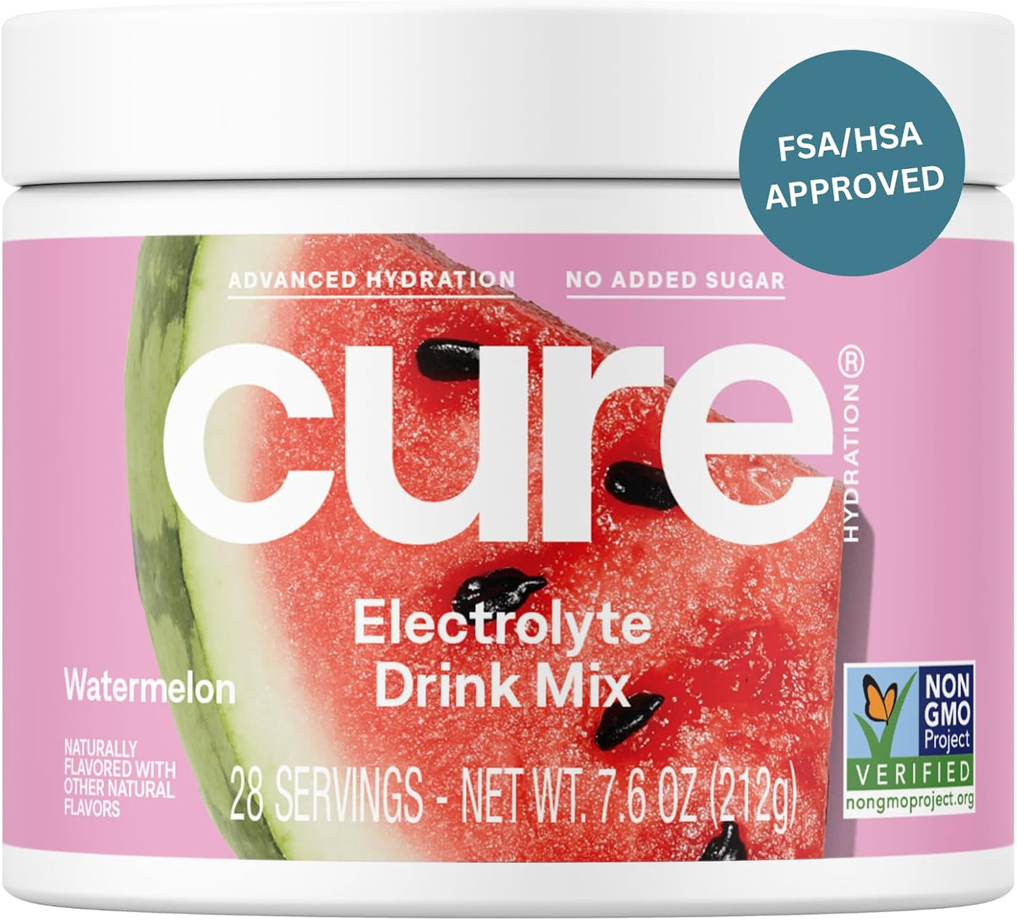 Cure Hydration Plant-Based Electrolyte Drink Mix for Dehydration