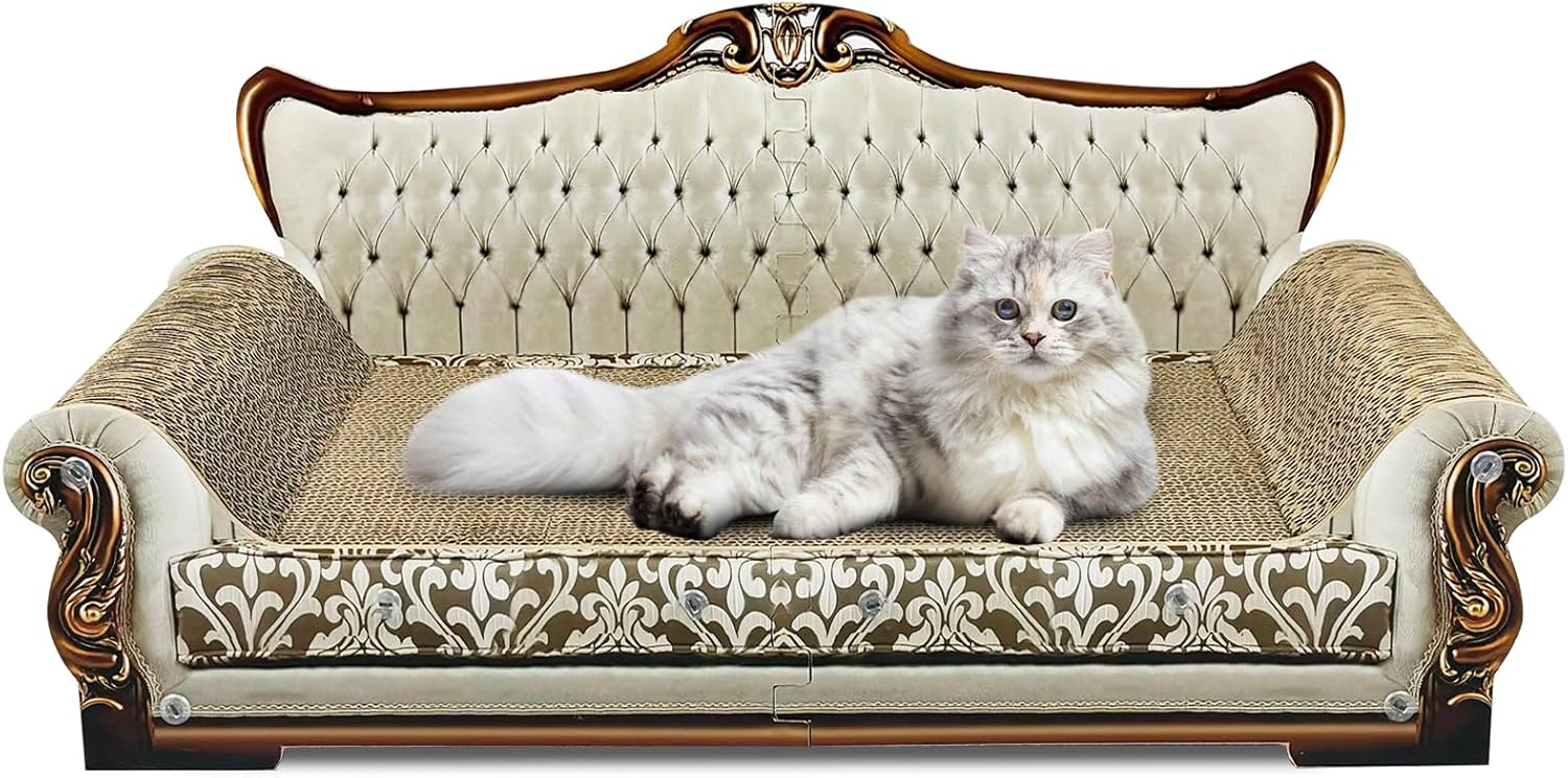 Luxury Cardboard Cat Scratcher Sofa Bed for Indoor Cats